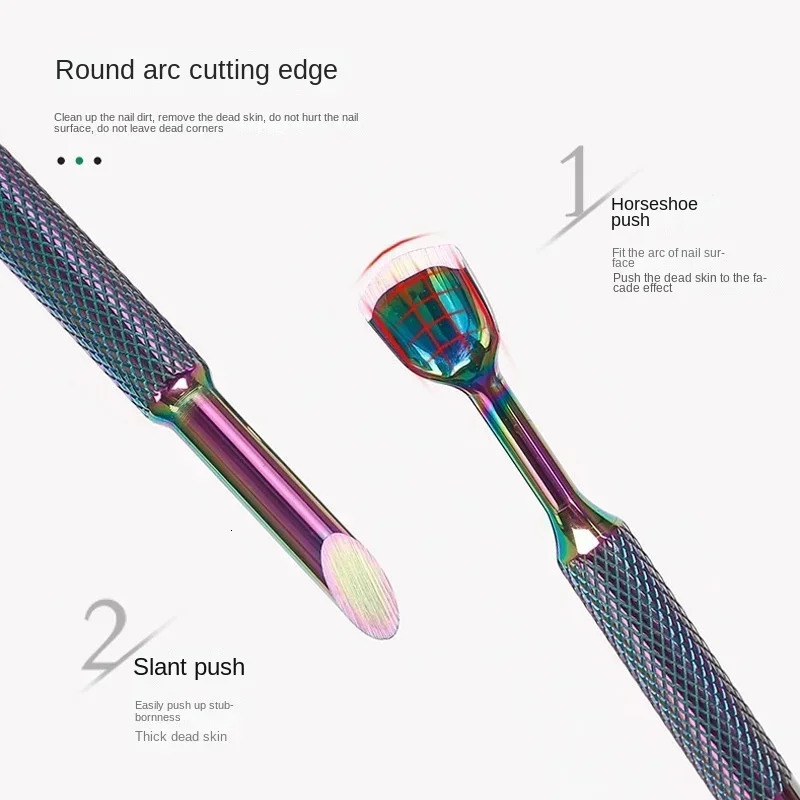 1pcs Double-ended Stainless Steel Cuticle Pusher Dead Skin PushPedicure Manicure Nail Art Cleaner Care Tool 240627