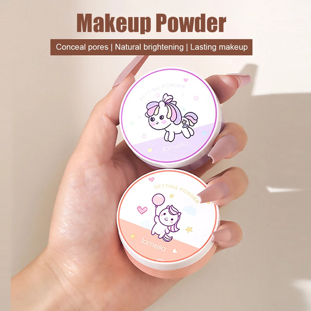 Loose Powder Makeup Oil-control Long Lasting Waterproof Cosmetic Face Powder Translucent Powder Highlighter Professional Makeup 240627