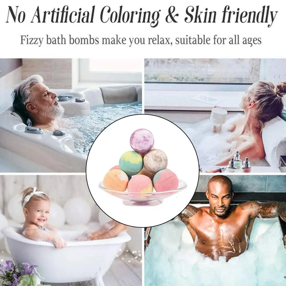 1PCS Bubble Small Bath Bombs Body Stress Relief Exfoliating Shower SPA Moisturizing Fragrances Aromatherapy Salt Bath Ball W4G9 240627