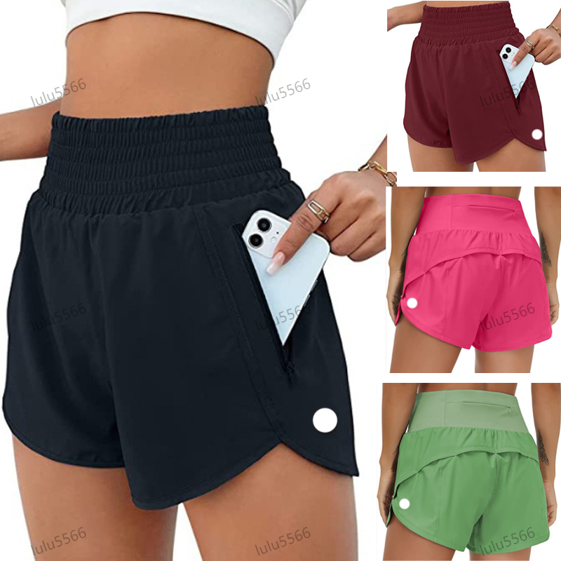 Womens Sports speed up align Shorts yoga High Waist Running Pocket Sports Shorts Gym Stretch Workout Quick Drying workout clothes women outdoors jump take Short
