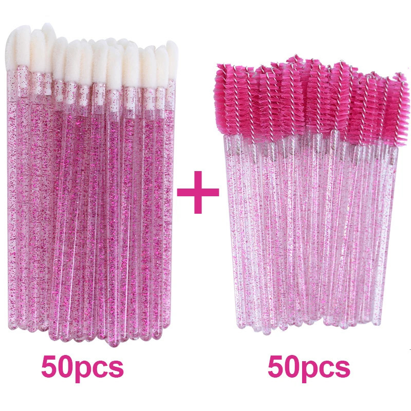 Disposable Lip Brushes Eyelash Mascara Wands 2 In 1 Bundle Sale Lipstick Cotton Swab Lipgloss Brush Makeup Tools Applicators 240627