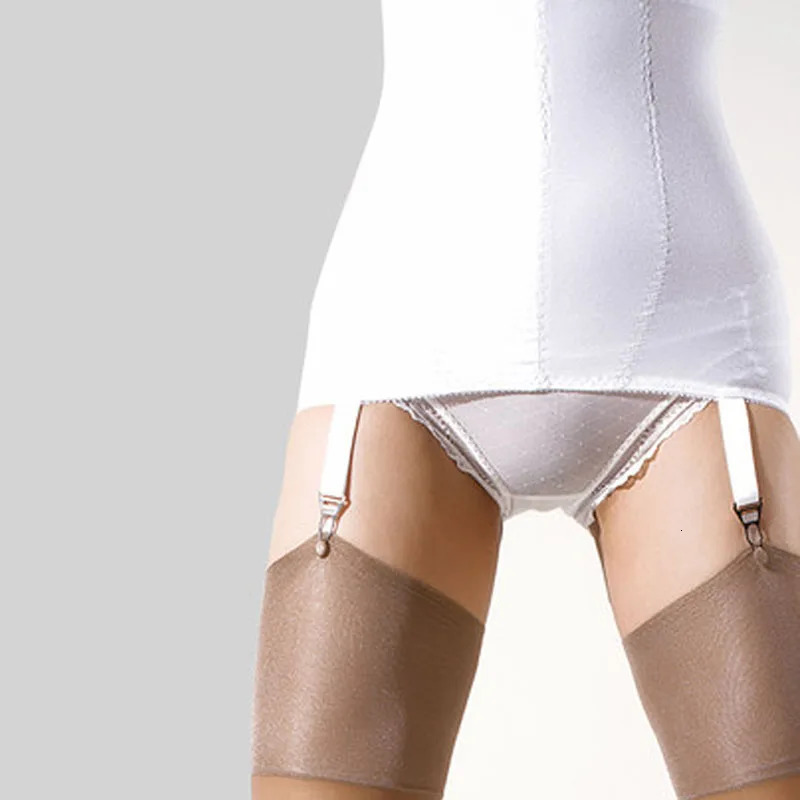 Vintage Open Bottom Girdle Garters with 4 Straps Metal Clips Suspender Belt for Thigh High Stockings Lingerie 240627