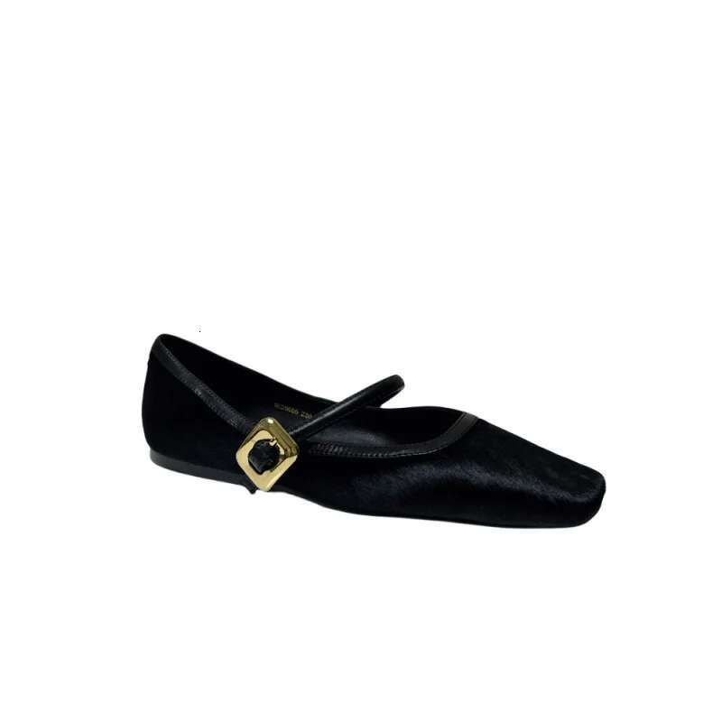 2023 New Fashion Leopard Print Comfortable Soft Square Head Flat For Mary Jane Ballet Flats Women Shoes Kq3