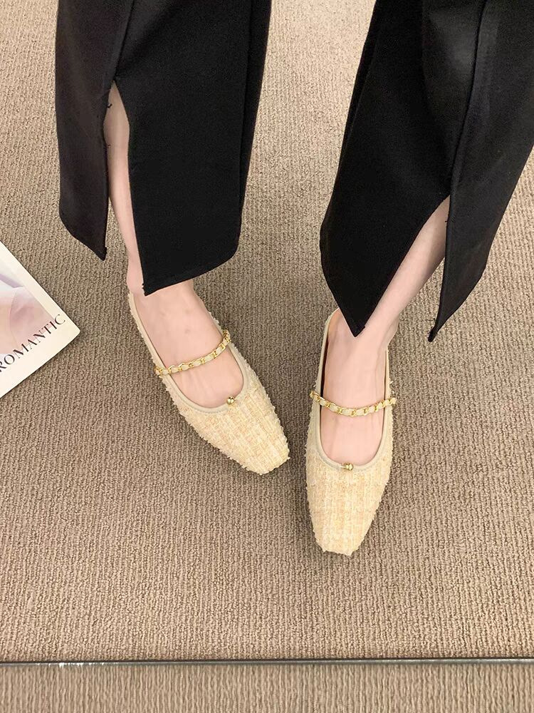 2025 S Fashion Designer Women Slippers France Gentle Style Outerwear New Version Mary Jane Shoes Slip On Black White Red Free Shipping