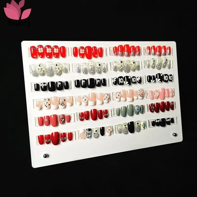 Model Nail Display Board Acrylic Nail Gel Polish Varnish Color Display Card Book Chart False Nail Tips Dedicated Painting Show 240627