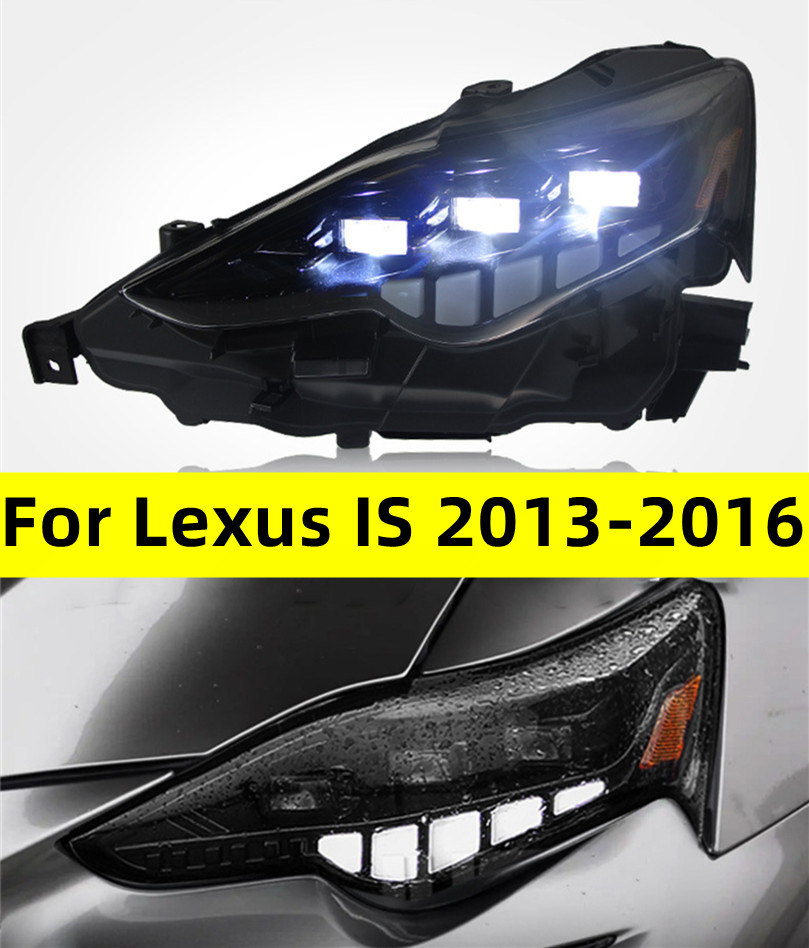 Full LED Headlights for Lexus IS 20 13-20 16 LED Turn Signal Lamp High Low Beam One Lens Front Daytime Light