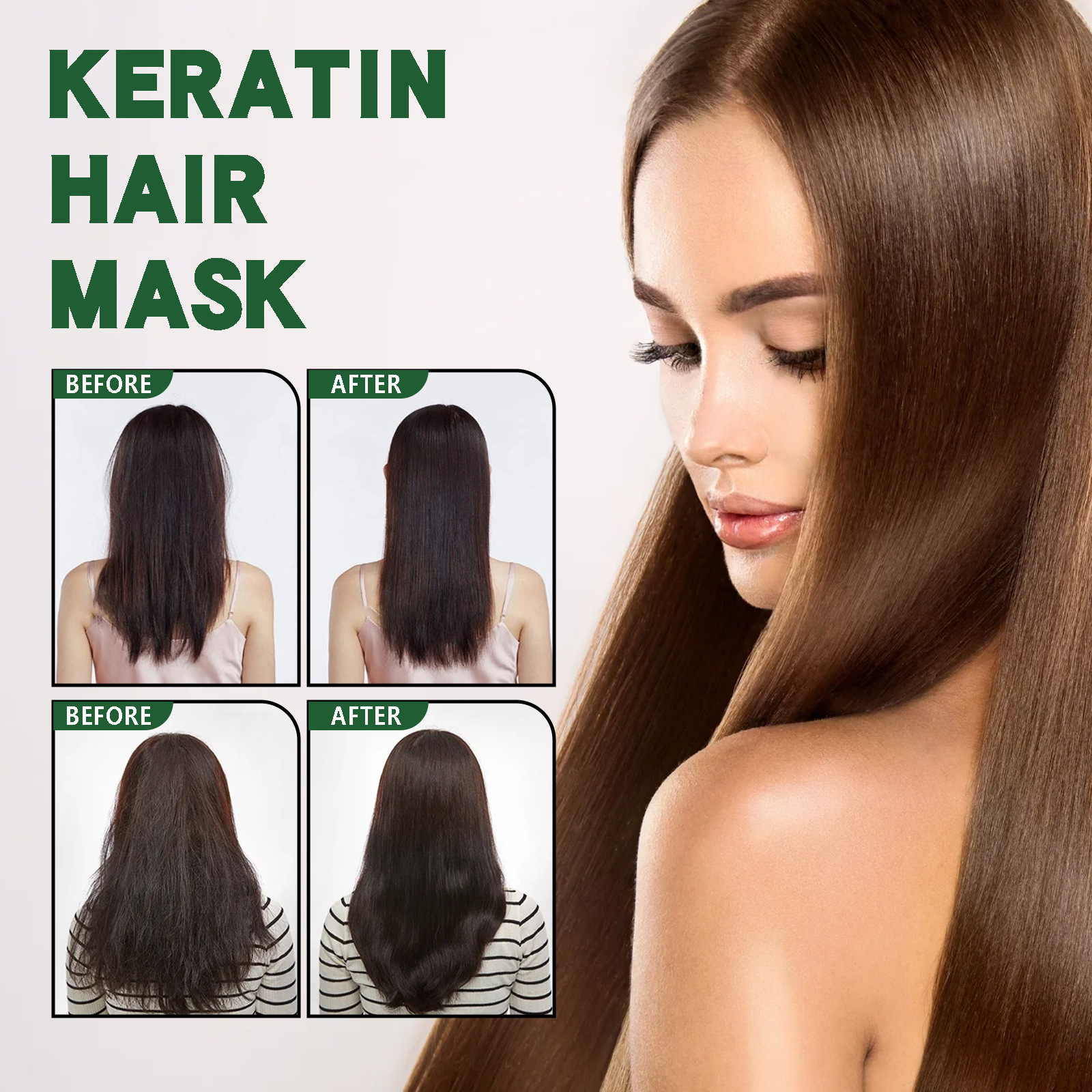 Keratin Hair Mask Professional Hair Treatment Cream Smoothing Straightening Soft Repair Damaged Frizz Hair Care Products