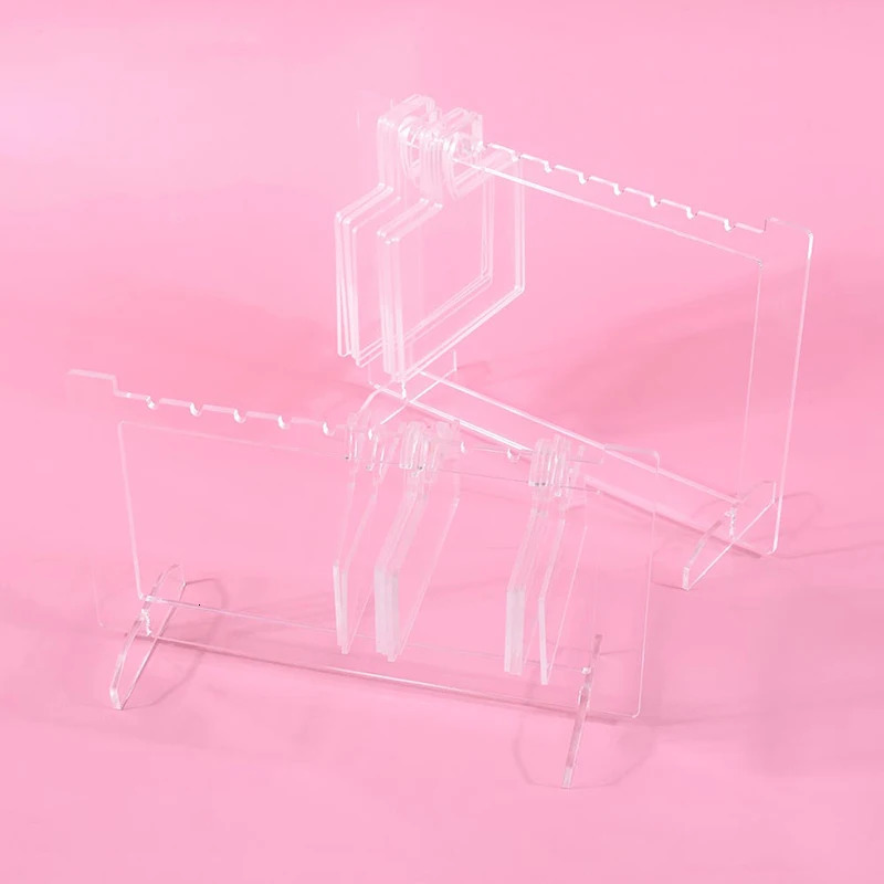 1PC Exquisite Nail Color Showing Shelf Transparent Nail Art Storage Rack Nail Display Card Template DIY Nail Art Showing Shelf 240627