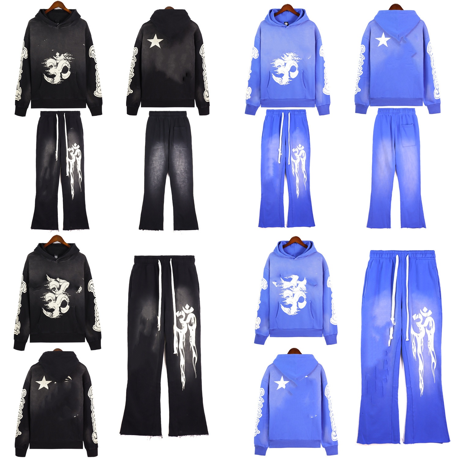 Designer mens hoodies sweatshirts pullover jumper long sleevbe hoodie shirts clothing loose print sweatpants star