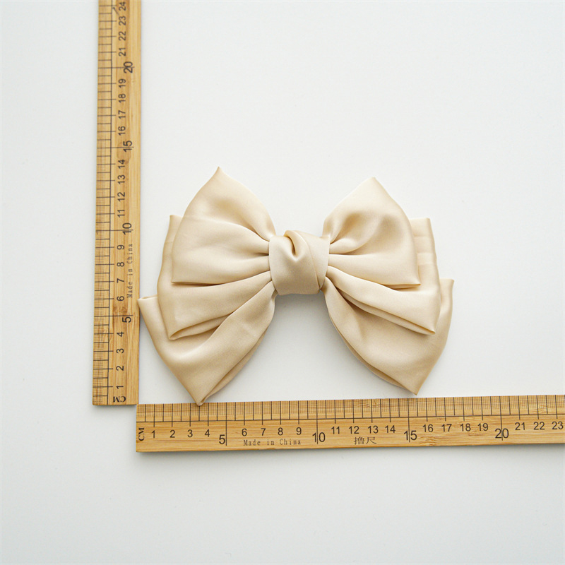 Elegant Big Bows Heairclips New Arrival Brown Bowknot Hairpins Elastic Ponytail Clip Hairgrip Vintage Barrettes Hair Accessories