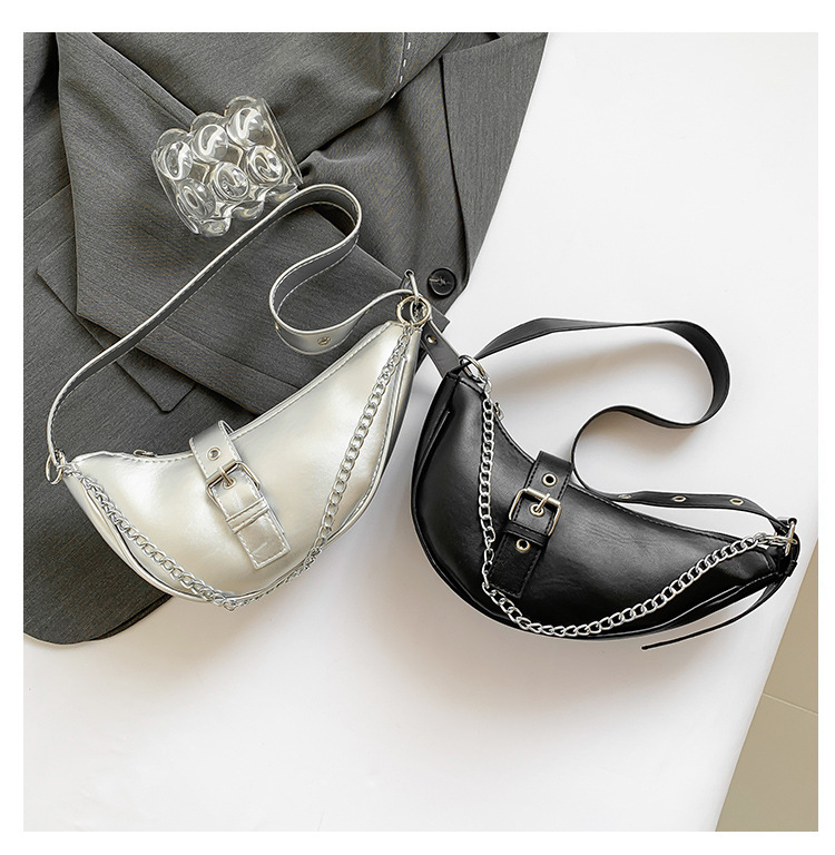 Designer Women Crossbody Shoulder Saddle Bag New Fashionable Versatile Casual Style Simple Exquisite Sliver Free shipping