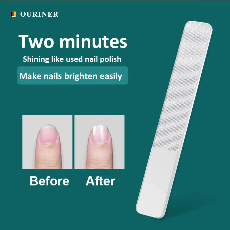 Nano Glass Nail Files Professional Polishing Manicure Art Tool Washable make nails brighten easily like nail polish 240627