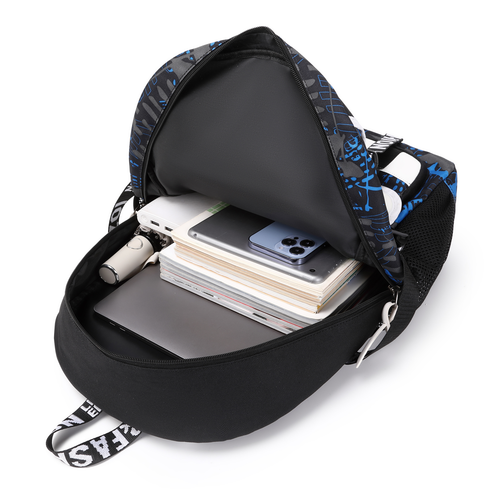 Mochila de gran capacidad para estudiantes de secundaria, impermeable, con estampado de Nightglow, a la moda, para hombre y mujer