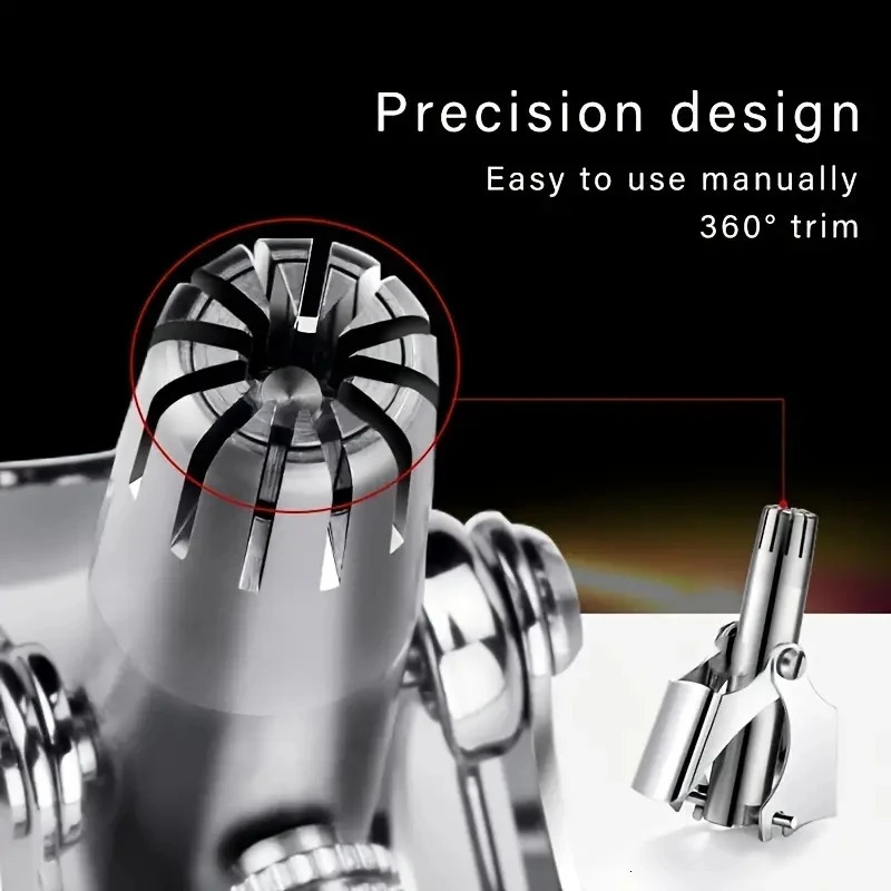 Washable Portable Ear Hair Trimmer Cleaning Without Rusting Painless Nose Hair Removal MenS Portable Electric Shaver Low Noise 240627