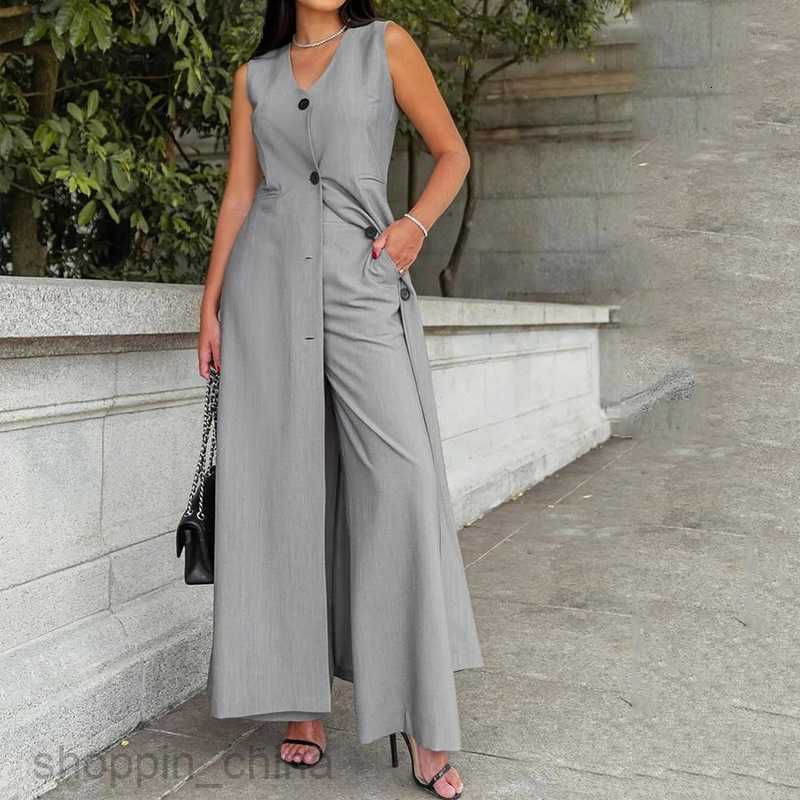 Basic Casual Women Dresses Women's Autumn New Fashion Casual Sleeveless Solid Color Long Two Piece Set