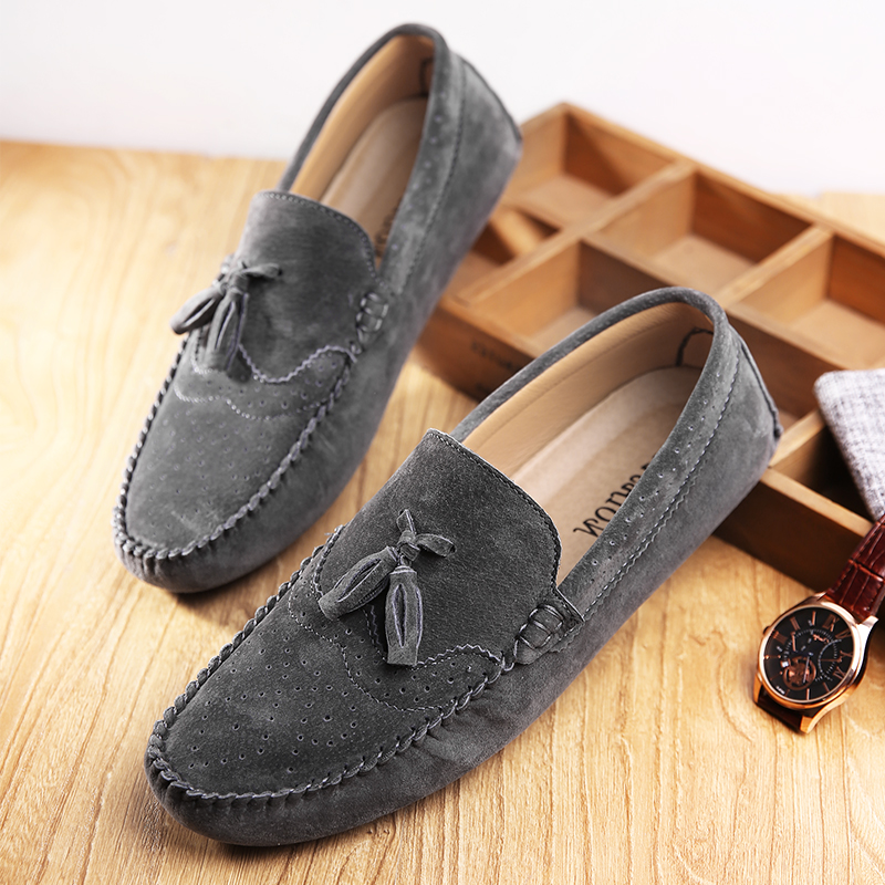 Summer Suede Leather Men Loafers Breathable Flats Men's Casual Shoes Moccasins Man Minimalist Lightweight Driving Shoes Sneakers