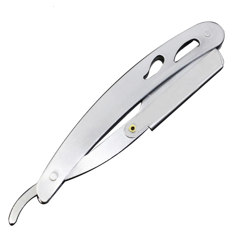 Men Shaving Barber Tools Hair Razor and Blades Antique Black Folding Shaving Knife Stainless Steel Straight razor Holder 240627