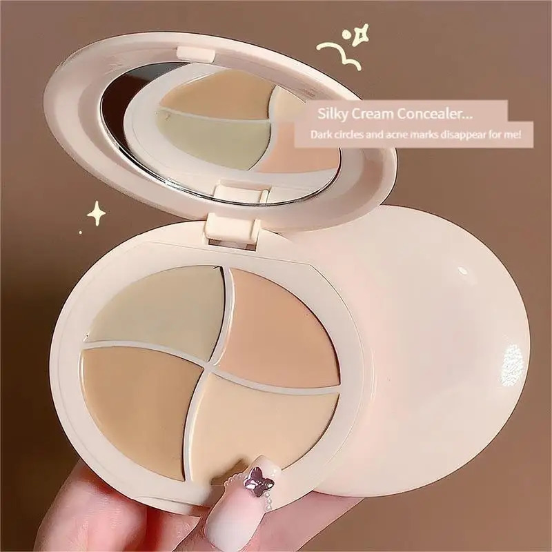 Four-color Concealer Concealer Spots Tear Grooves Law Lines Dark Circles Brighten And Even Skin Tone 240627