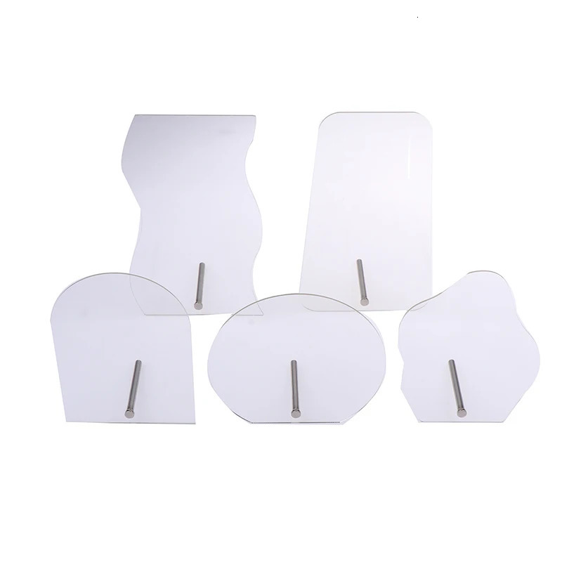 Irregular Acrylic Transparent Matte Manicure Tool False Nails Holder Showing Stand Color Card Nail Art Display Board 240627