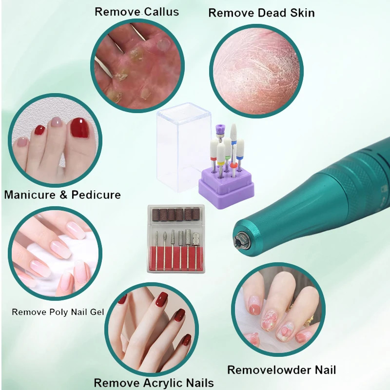 DDQ Electric Nail Drill 35000RPM Professional Electric Nail File Kit for Acrylic Gel Nails Manicure Pedicure Home Use 240627