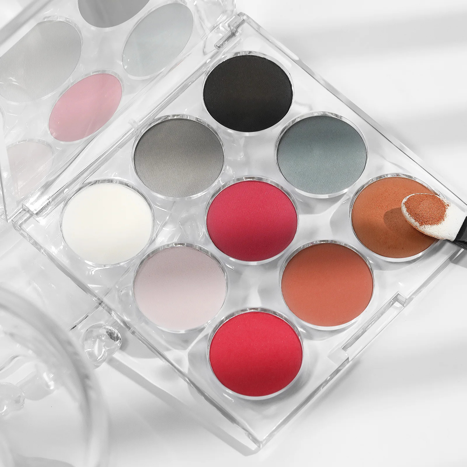 9pcsset Gradient Nail Powder Palette Colors Nail Gradient Glitter Pigment Set Chrome Powder Manicure Accessories Mirror Effect 240627