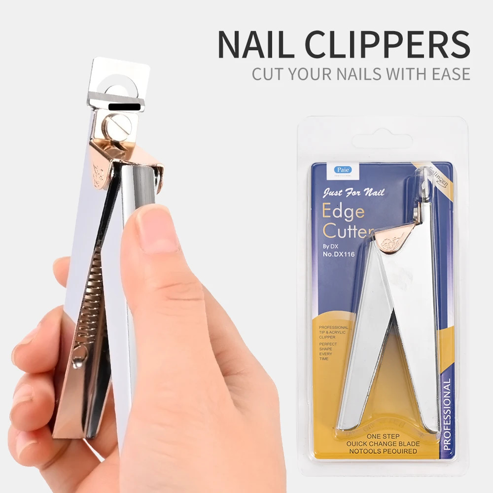 Professional Nail Cutter Special Type U Word False Tips Edge Fingernail Clipper Stainless Steel Nail Trimmer Manicure Accessorie 240627