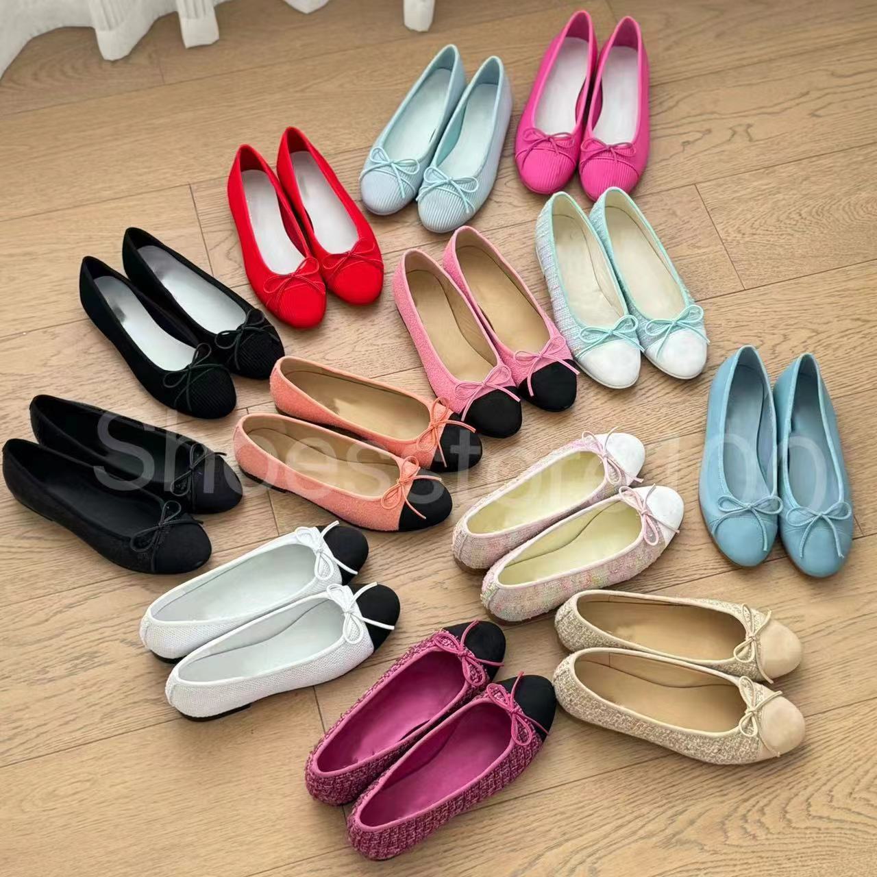 Leather sole ballet flats new color Designer wedding Dress shoes 100% cowhide Mary Jane Ballet Flats top quality Dance shoe fashion women black Flat boat sandals Lady