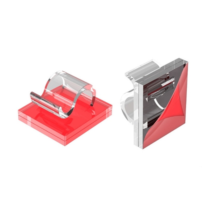 50PCS Cable Organizer Clips Network Cable Management Wire Manager Cord Holder Notebook USB Charging Data Line Bobbin Winder Wall Mounted Hook Acrylic - view 8