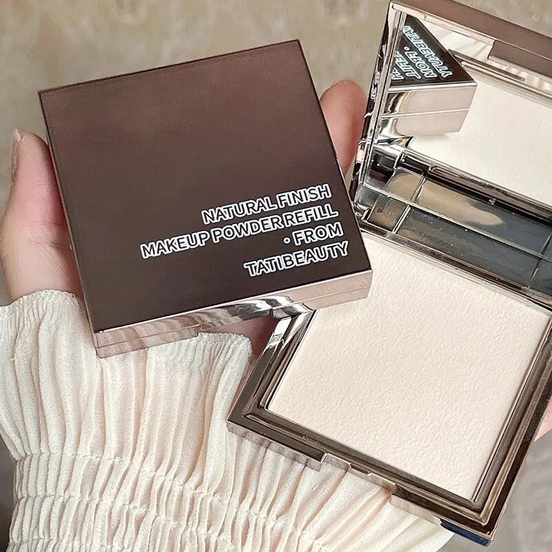 TATIBEAUTY Small Silver Block Powder Soft Focus Oil Control Setting Powder Concealer Pore Light Powder Loose Powder 240627