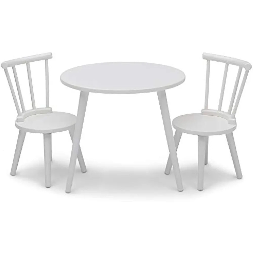 Toys for Kids Chair and Table Set Homestead 2 Chairs Ideal Arts Crafts Bianca White Children Study Desk 240618