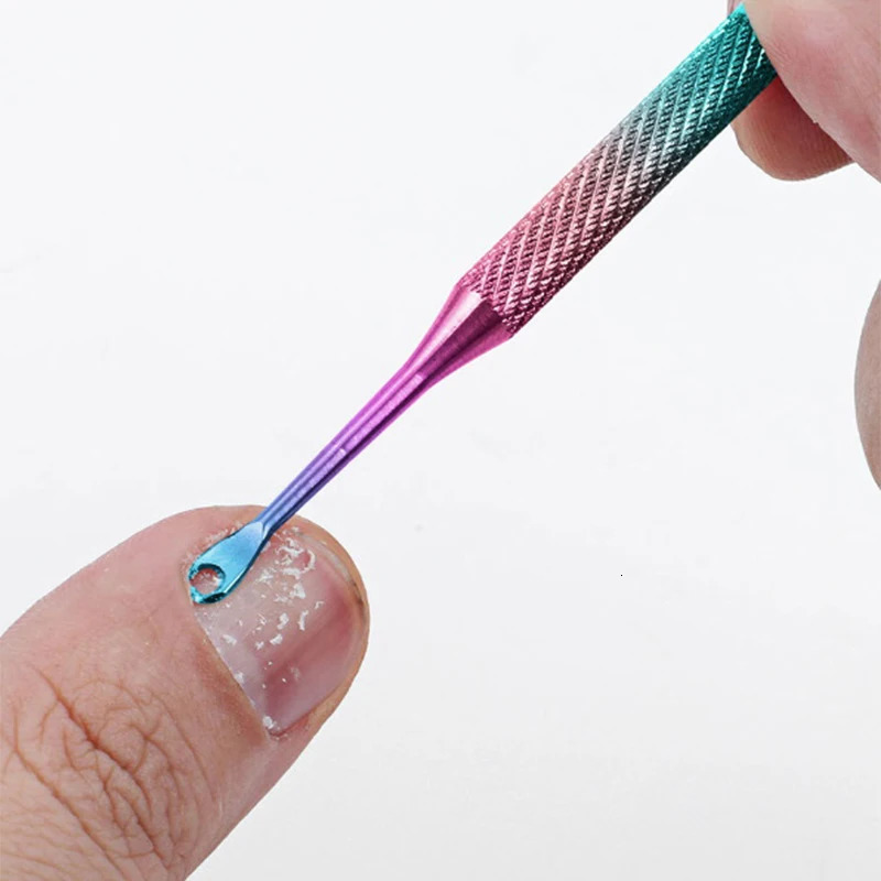 Double ended Stainless Steel Cuticle Pusher Dead Skin Push r For Pedicure Manicure Nail Art Cleaner Care Tool 240627