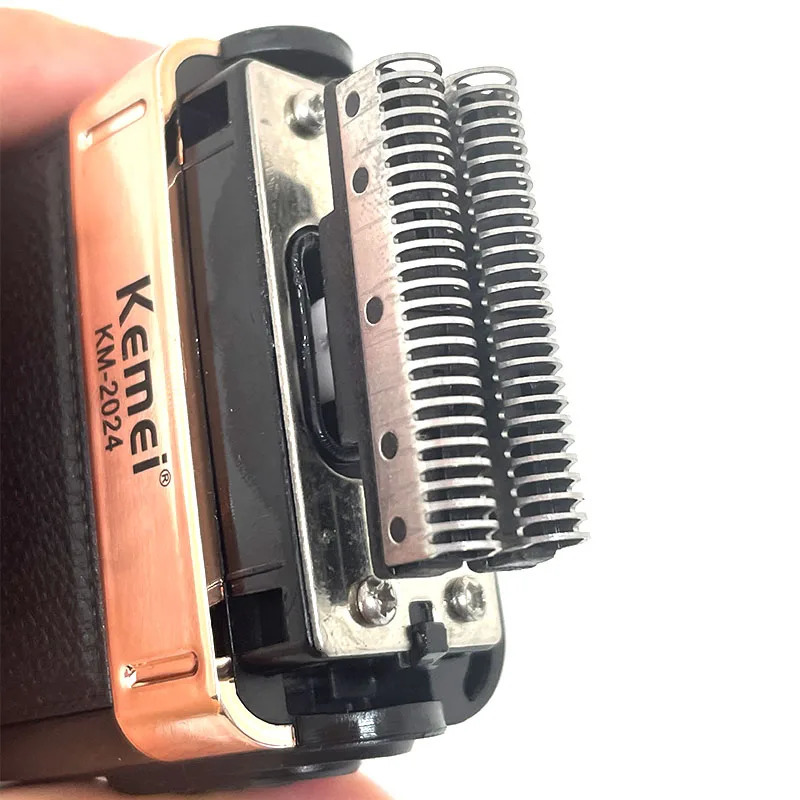 1Set Beard Shaving Parts Razor Blade Shaver Head For Mens Electric Shaver KM-2024 Razor Mesh Blade Net Original Replacement 240627