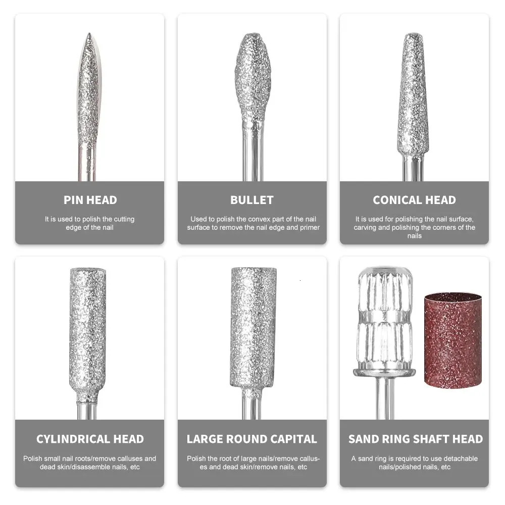 45000RPM Rechargeable Nail Drill Machine with LCD Low Noise Professional Nail Polish Sander for Manicure Nails Accessories Set 240627