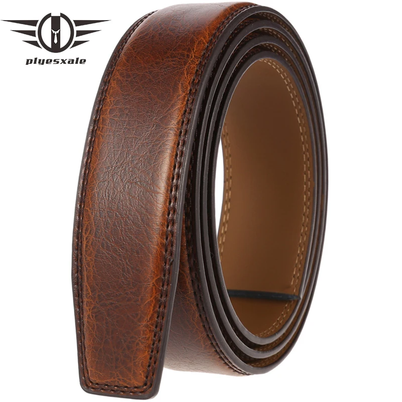 Cow Leather No Buckle 3.5cm Wide Real Genuine Leather Belt Without Automatic Buckle Strap Designer Belts Men High Quality B294