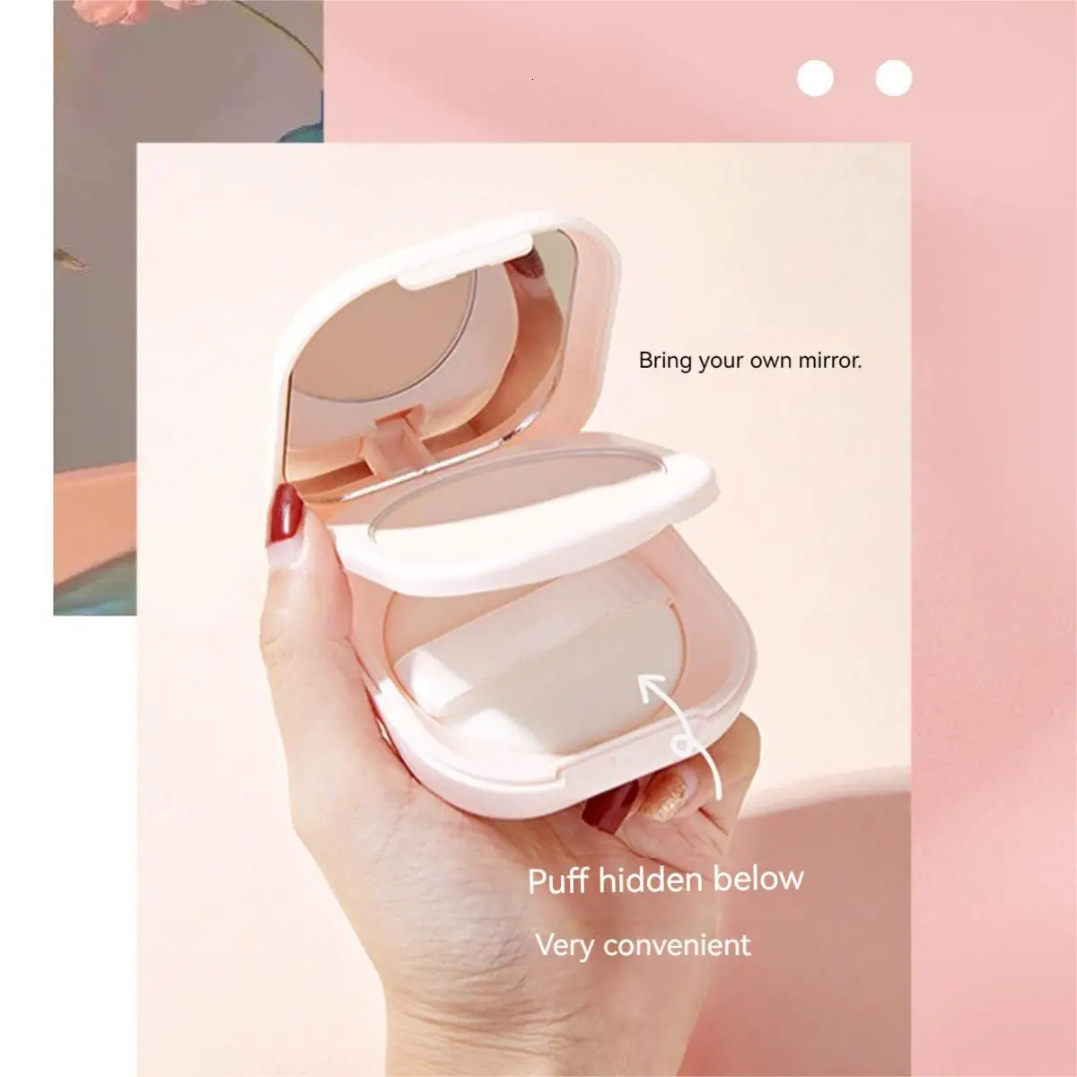 Setting Powder Oil Control Makeup Setting Skin Tone Setting Powder With Mirror Compact Portable Makeup Powder 240627