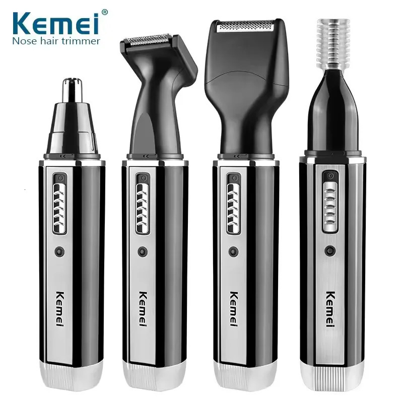 Kemei-6630 Nose Hair Trimmer For Nose Ear Cleaner Rechargeable Nose Trimmer Beard Trimer For Men Shaver Eyebrow Grooming Set 240627