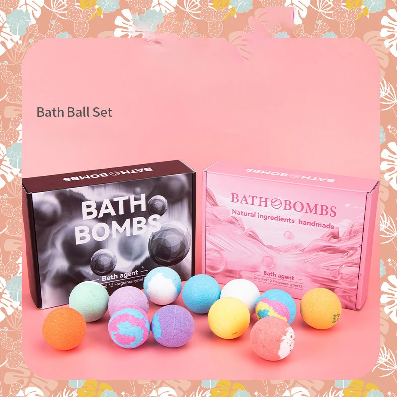 12PcsSet Bath Bomb Gift Set Bath Salt Balls Essential Oil Bath Bombs for Moisturizing Skin Fizzy Spa Bubble Bath Aromatic Odor 240627