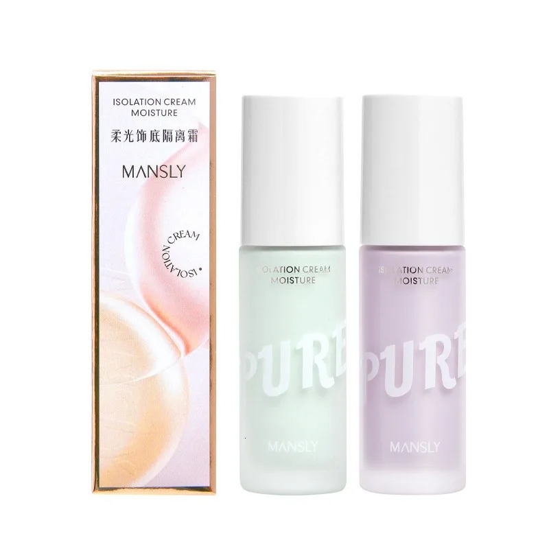 MANSLY Isolation BB Cream Purple Invisible Pore Makeup Front Cream Primer Maquiagem Moisturizer Before Makeup Base Cosmetic 240627