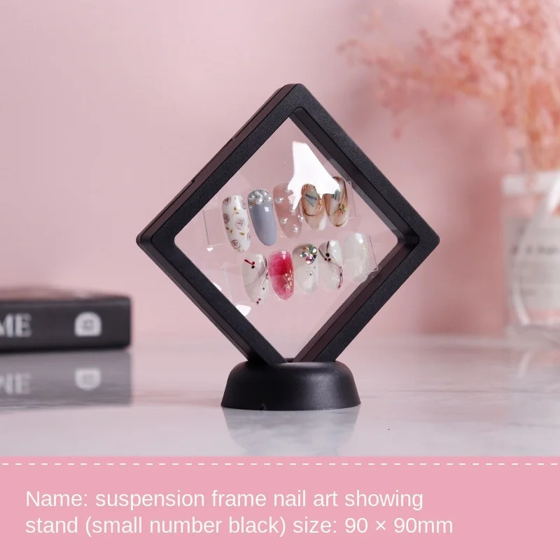 1 Pcs White/Black Nail Tips Display Stand Holder Acrylic With PET Membrane Nails Deigns Showing Board Manicure Nail Art Tools 240627