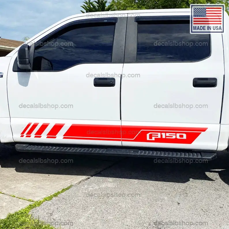 Ford F150 Stripes Sidedoor Decals Stickers Vinyl Side Doors Decal Graphic F-150 u