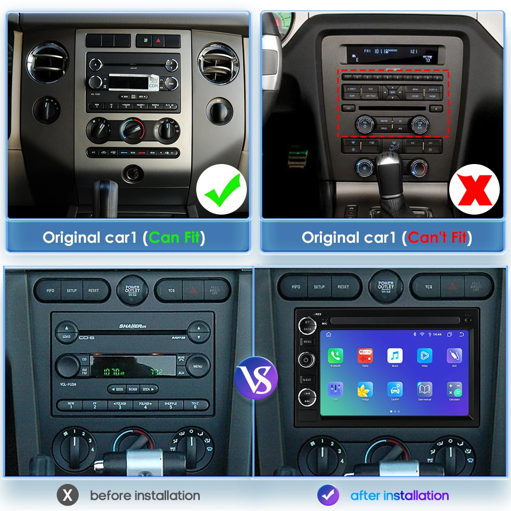 2din Android Autoradio for Ford F150 F250 F350 Mercury Lincoln Taurus Explorer Car Radio Multimedia Video Player GPS Carplay 4G