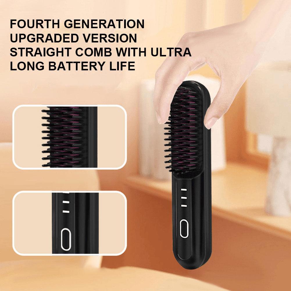 Lazy Straight CombHair Straightener Negative Ion Portable Shape Clip Comb Curling Iron Short Hair Accessories Fluffy Care F628-40