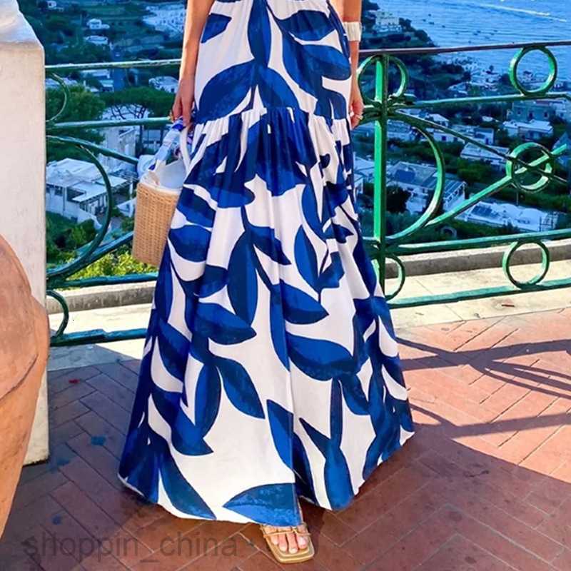 Basic Casual Women Dresses Fashion Women's New Short sleeved Waist Leakage Printed Dress