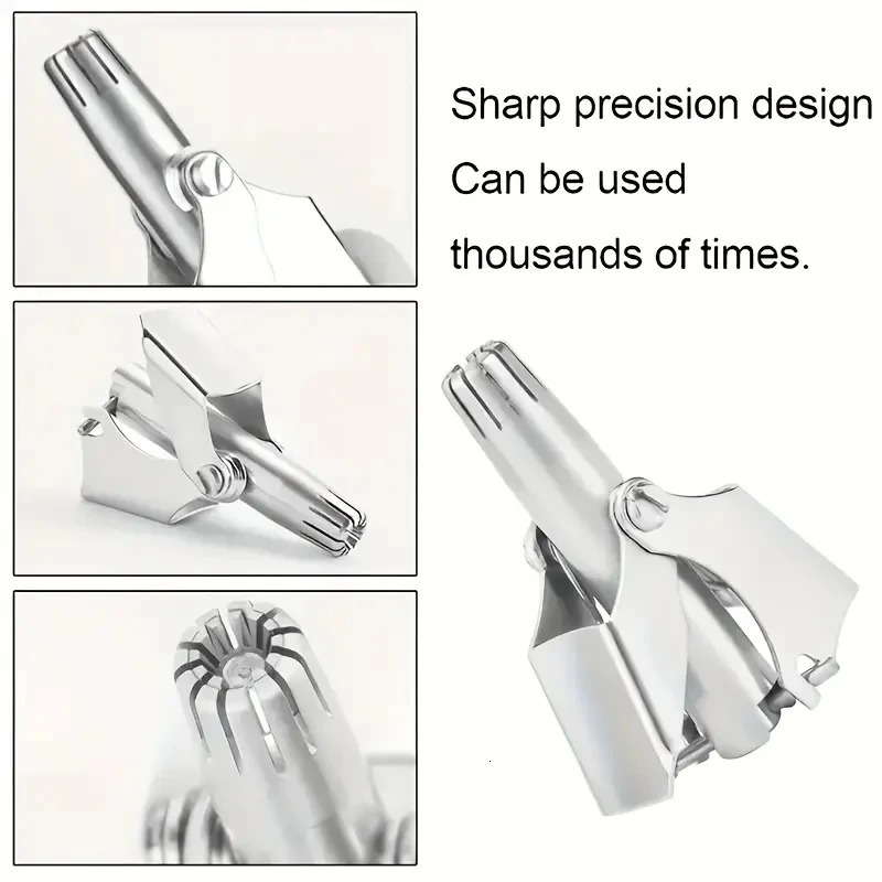 Washable Portable Ear Hair Trimmer Cleaning Without Rusting Painless Nose Hair Removal MenS Portable Electric Shaver Low Noise 240627