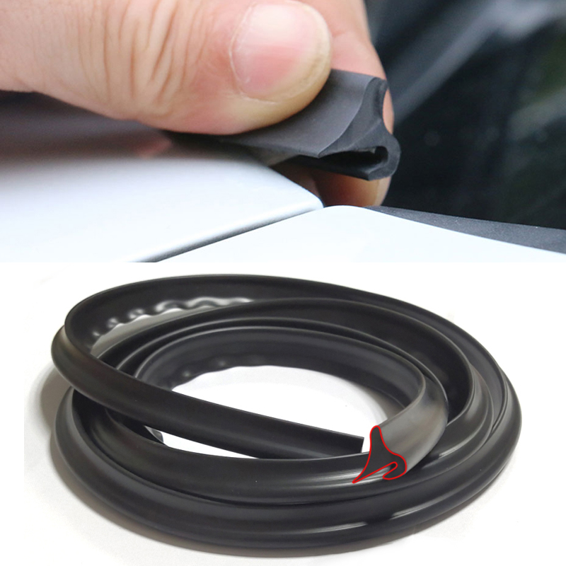 1.8M Windshield Rubber Seal Front Rear Windshield Sunroof Seal Strips Dustproof Sealing Strip Wiper Cover Rubber Trim Waterproof