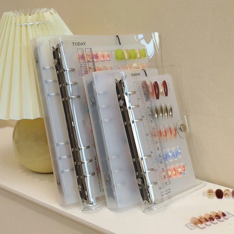 Nail Art Piece Storage Book Large Capacity Exhibition Po Album Card Clip Display Board DIY Simple Album Storage Book 240627