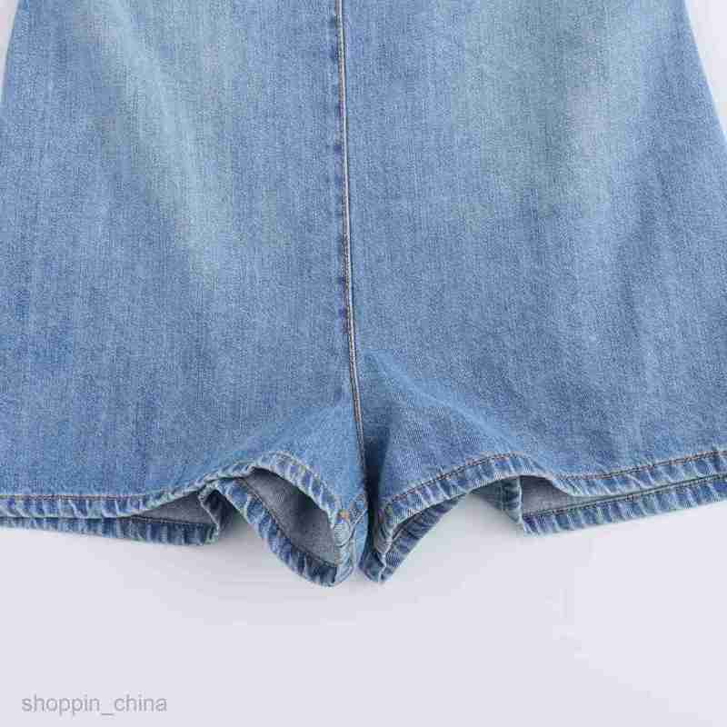 Women Jeans Women's Summer Fashion Street denim style backless slim fit women's jumpsuit