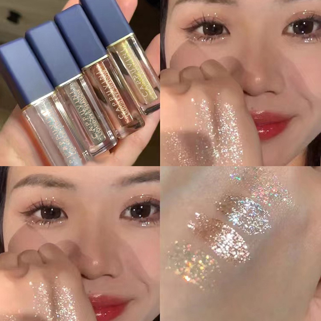 Liquid Eye Shadow Shiny Pearlescent Brightening Lying Silkworm Ins Galaxy Tear Glitter Eyeliner Elf Luxury Makeup Cosmetics 1pcs