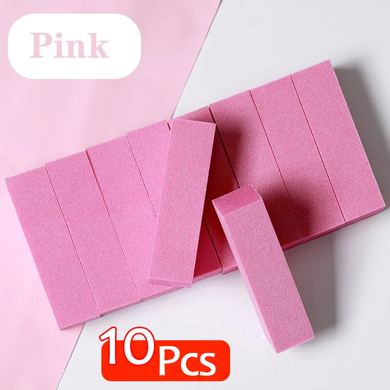 Pink Buffing Sanding Files Block Pedicure Manicure Care Sponge Nail Art Buffer Grindig Polishing No Hurt Nail Art Tools 240627