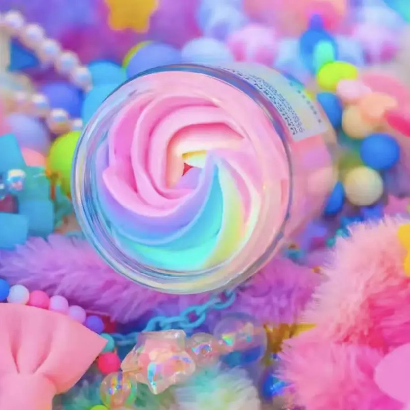 Wholesales Cream Private Label Body Scrub Body Lotion Unicorn Body Butter Organic Whipped Butter Rainbow Shea Body Butter 240627